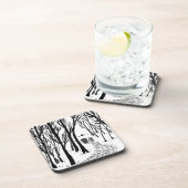 Esel- und Elefantweg durch Bäume Untersetzer (Rechte Seite)