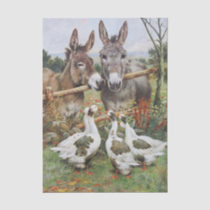 Esel und Gänse Farm Freunde von Herbert Weekes Seidenpapier