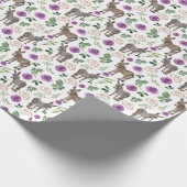 Esel und Lila Rose Hochzeitszettel Geschenkpapier (Ecke)