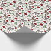 Esel und Rote Rosen zum Hochzeitszittern Geschenkpapier (Ecke)