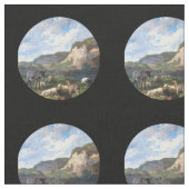 Esel und Schafe Stoff (Nahaufnahme)