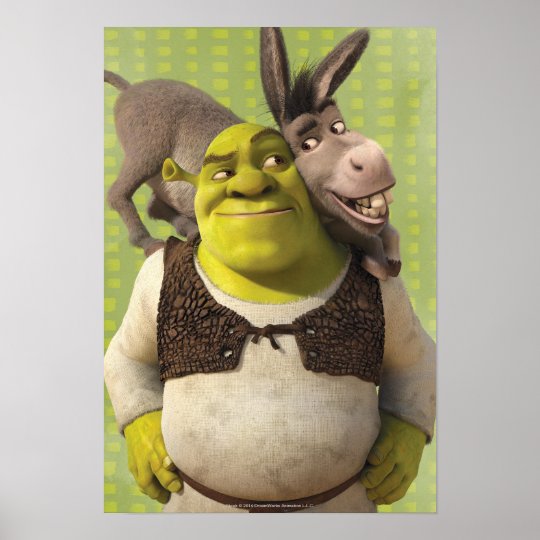 Esel Und Shrek Poster Zazzle De