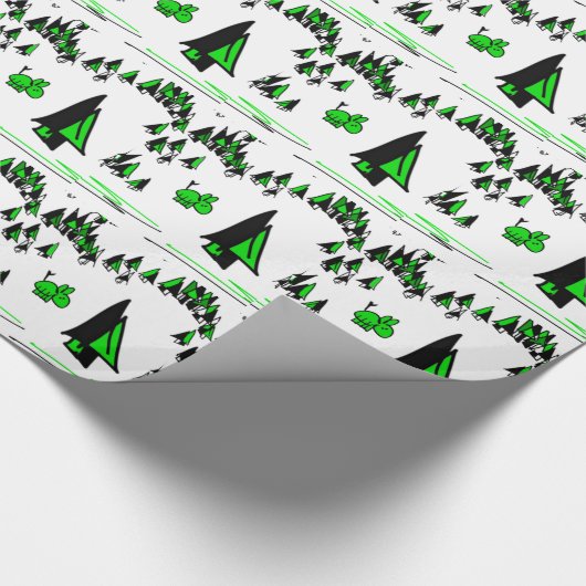 Esel- und Weihnachtsbaum Geschenkpapier (Ecke)