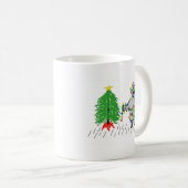Esel- und Weihnachtslichter Kaffeetasse (VorderseiteRechts)