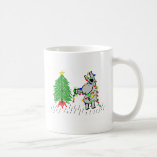 Esel- und Weihnachtslichter Kaffeetasse