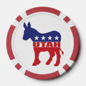 Esel Utahs Demokrat Pokerchips (Rückseite)