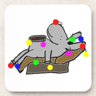 Esel verziert als Weihnachtsbaum Untersetzer
