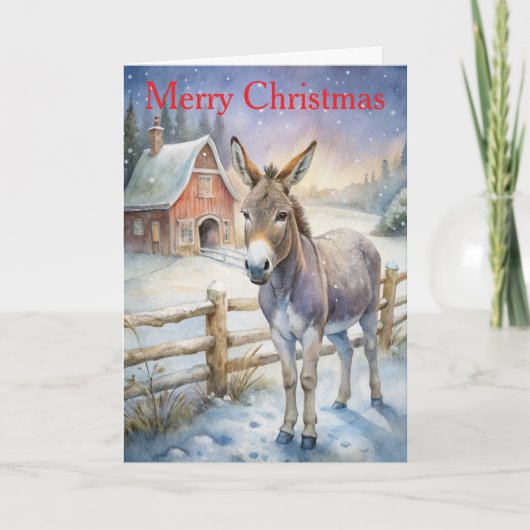 Esel zu Weihnachten (Vorderseite)