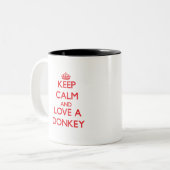 Esel Zweifarbige Tasse (Vorderseite Links)