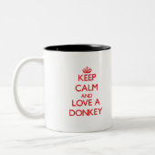 Esel Zweifarbige Tasse (Links)