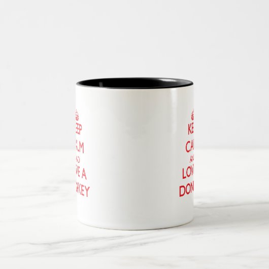 Esel Zweifarbige Tasse (Mittel)