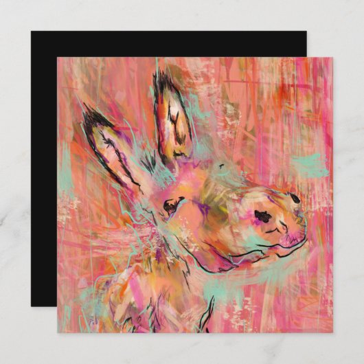 Eselbemalung Einladung (Vorne/Hinten)