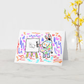 Eselbemalung Karte (Gelbe Blume)