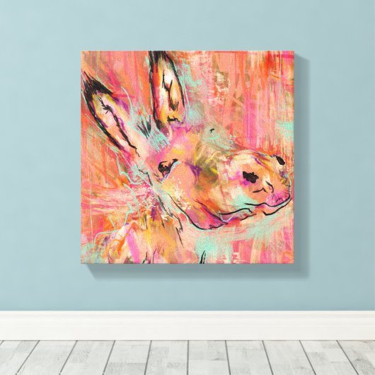 Eselbemalung Leinwanddruck (Insitu (Holzboden))