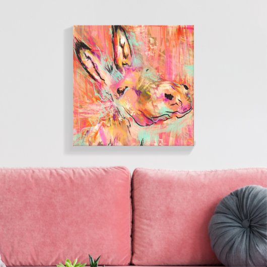 Eselbemalung Leinwanddruck (Insitu (Wohnzimmer))