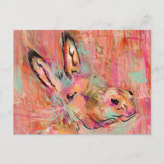 Eselbemalung Postkarte (Vorderseite)