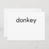 Eseldunkel Postkarte (Vorne/Hinten)