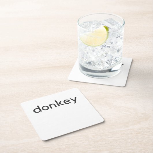 Eseldunkel Rechteckiger Pappuntersetzer (Vor Ort)