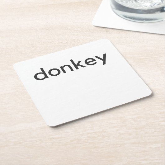 Eseldunkel Rechteckiger Pappuntersetzer (angewinkelt)