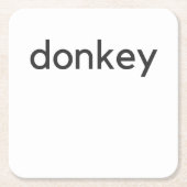 Eseldunkel Rechteckiger Pappuntersetzer (Vorderseite)