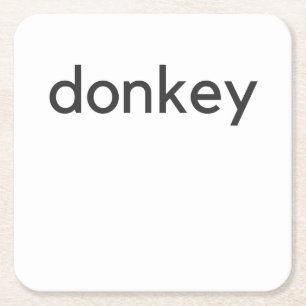 Eseldunkel Rechteckiger Pappuntersetzer