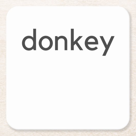 Eseldunkel Rechteckiger Pappuntersetzer (Vorderseite)