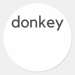 Eseldunkel Runder Aufkleber