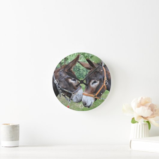 Eselfreunde Runde Wanduhr (Zuhause)