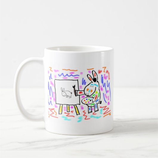 Eselmalerei Kaffeetasse (Links)