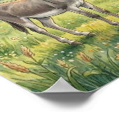 Eselmutter und Fohlen-Kinderzimmer Poster (Ecke)