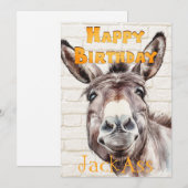 Esels lustiger Geburtstag Feiertagskarte (Vorne/Hinten)