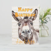Esels lustiger Geburtstag Feiertagskarte (Stehend Vorderseite)