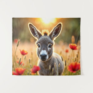 Eselsfeld friedlicher Pappelart Wandteppich