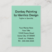Eselskarte Visitenkarte (Rückseite)