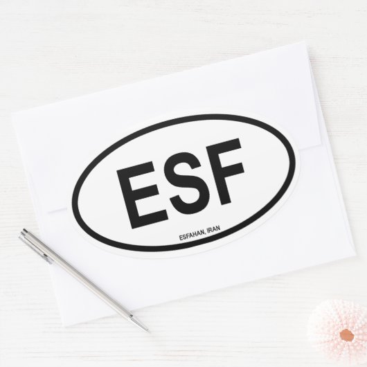 Esfhahan "ESF" Ovaler Aufkleber (Umschlag)