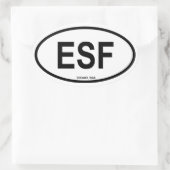 Esfhahan "ESF" Ovaler Aufkleber (Tasche)