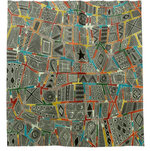 ESHE CHARCOAL DUSCHVORHANG (Vorderseite)