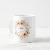 Eshet Chayil Frau der Blume Kaffeetasse (Vorderseite Links)