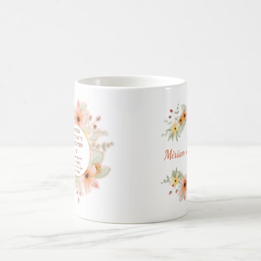 Eshet Chayil Frau der Blume Kaffeetasse (Mittel)