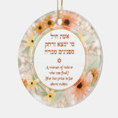 Eshet Chayil Frau der Blume Keramik Ornament (Links)