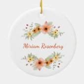 Eshet Chayil Frau der Blume Keramik Ornament (Hinten)