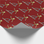 Esk8 Stickman Geschenkpapier (Ecke)