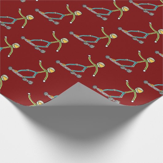 Esk8 Stickman Geschenkpapier (Ecke)