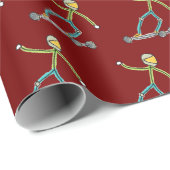 Esk8 Stickman Geschenkpapier (Rolleneckpunkt)