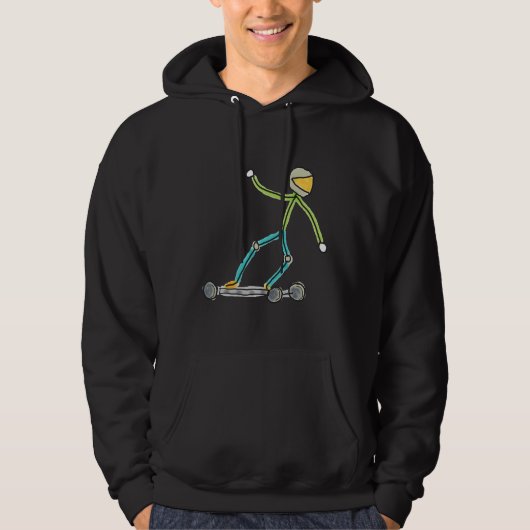 Esk8 Stickman Hoodie (Vorderseite)