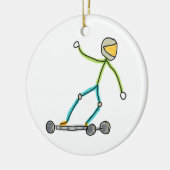Esk8 Stickman Keramik Ornament (Links)