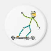 Esk8 Stickman Magnet (Vorne)