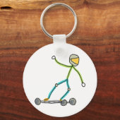 Esk8 Stickman Schlüsselanhänger (Vorderseite)