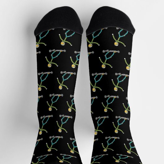 Esk8 Stickman Socken (Oben)