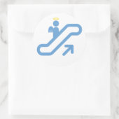 Eskalator, keine Treppe Runder Aufkleber (Tasche)